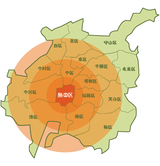 熱田区を中心に名古屋市内に特化したサービス